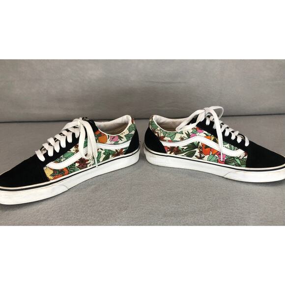 Vans Old Skool Multi Tropic Canvas Suede Shoes Sz 8.5 Womens - Picture 6 of 12